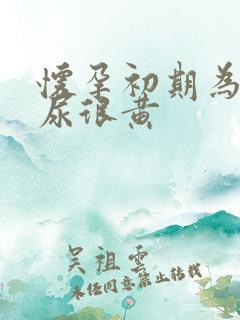 怀孕初期为什么尿很黄