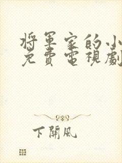 将军家的小娘子免费电视剧