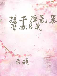 孩子脾气暴躁怎么办8岁