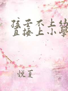 孩子不上幼儿园直接上小学可以吗