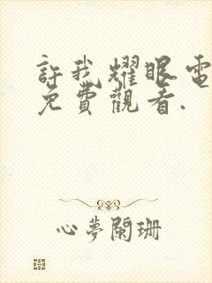 许我耀眼电视剧免费观看.