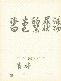 排出的尿液里有白色絮状物