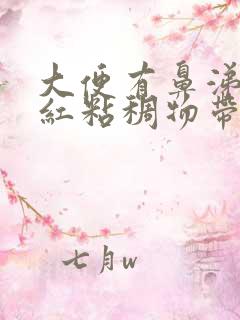 大便有鼻涕样暗红粘稠物带血