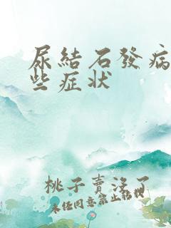 尿结石发病有哪些症状