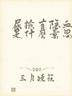 尿检有隐血+1是什么意思