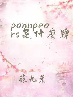 ponnpeors是什么牌子的纸尿裤