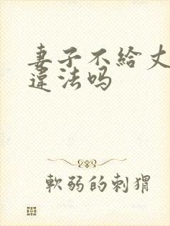 妻子不给丈夫钱违法吗