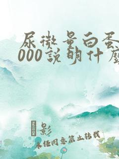 尿微量白蛋白1000说明什么问题呢