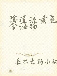 阴道流黄色液体分泌物