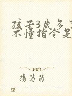 孩子3岁多了听不懂指令是什么原因