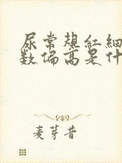 尿常规红细胞计数偏高是什么原因