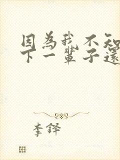 因为我不知道,下一辈子还是否能遇见你歌词