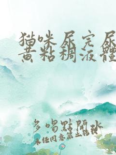 猫咪尿完尿后有黄粘稠液体