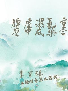 脾虚湿气重吃什么中成药合适