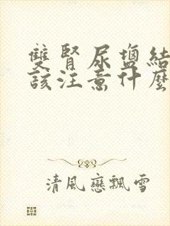 双肾尿盐结晶应该注意什么