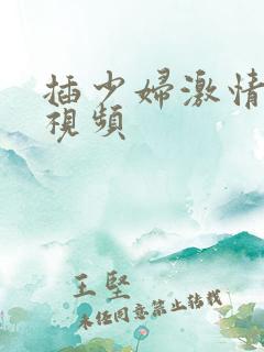 插少妇激情高潮视频