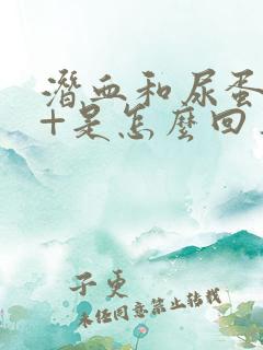 潜血和尿蛋白2+是怎么回事