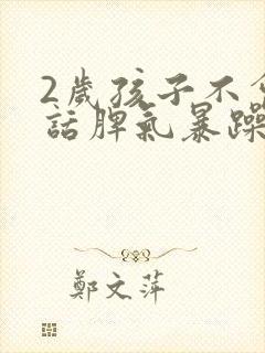 2岁孩子不会说话脾气暴躁