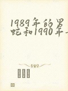 1989年的男蛇和1990年女马婚配吗