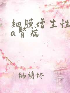 细膜增生性iga肾病