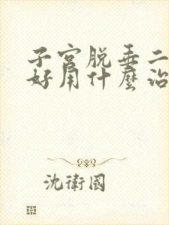 子宫脱垂二度最好用什么治疗方法