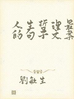 人生哲理最精辟的句子文案