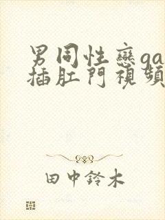 男同性恋gay插肛门视频免费