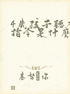 4岁孩子听不懂指令是什么原因