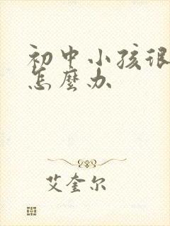 初中小孩很叛逆怎么办