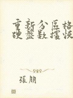 重新分区格式化硬盘数据恢复