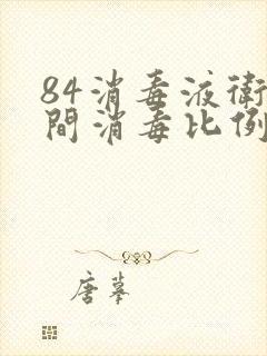 84消毒液卫生间消毒比例