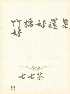 竹棉好还是纯棉好