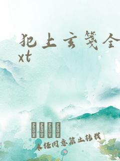 犯上玄笺全文txt