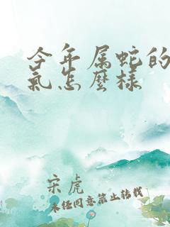 今年属蛇的人运气怎么样