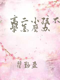 高二小孩不想上学怎么办