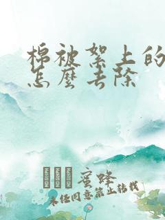 棉被絮上的尿味怎么去除