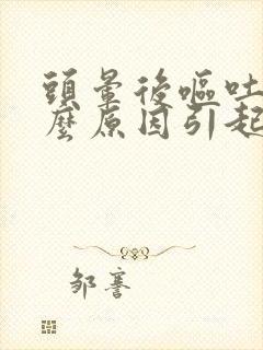 头晕后呕吐是什么原因引起的