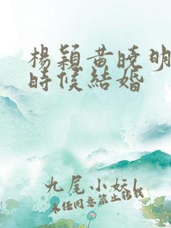 杨颖黄晓明什么时候结婚