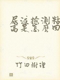 尿液检测粘液丝高是怎么回事男性