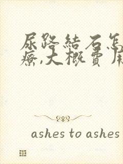 尿路结石怎么治疗,大概费用多少