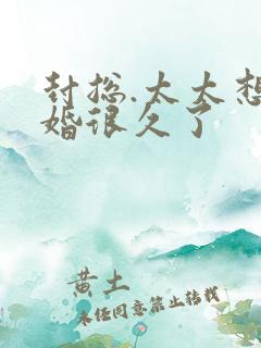 封总.太太想离婚很久了