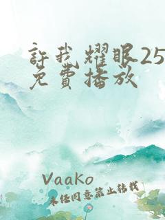 许我耀眼25集免费播放