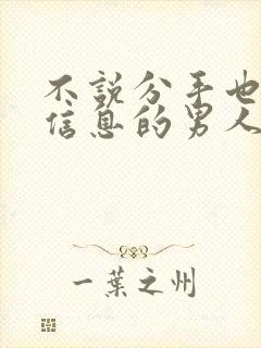 不说分手也不回信息的男人