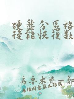 硬盘分区格式化后能恢复数据吗