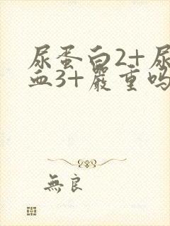 尿蛋白2+尿隐血3+严重吗