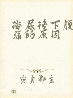 排尿后下腹部隐痛的原因