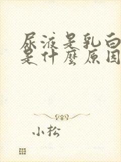 尿液是乳白色的是什么原因