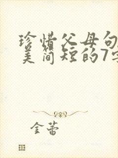 珍惜父母句子唯美简短的7字