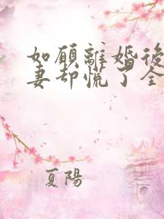 如愿离婚后,前妻却慌了全集免费观看