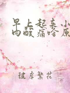 早上起来小腿肌肉酸痛啥原因呢